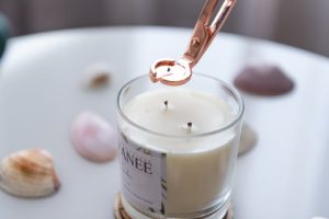 Aparador Cortador De Pavio De Velas Rose Gold