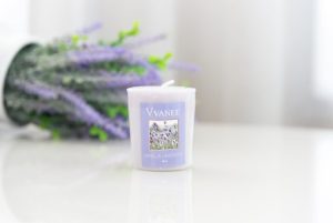 Vela Aromática Votiva Vanilla Lavender (Baunilha com Lavanda)